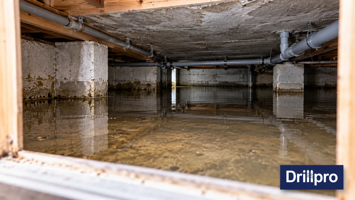 Onder de vloer staat ineens veel water