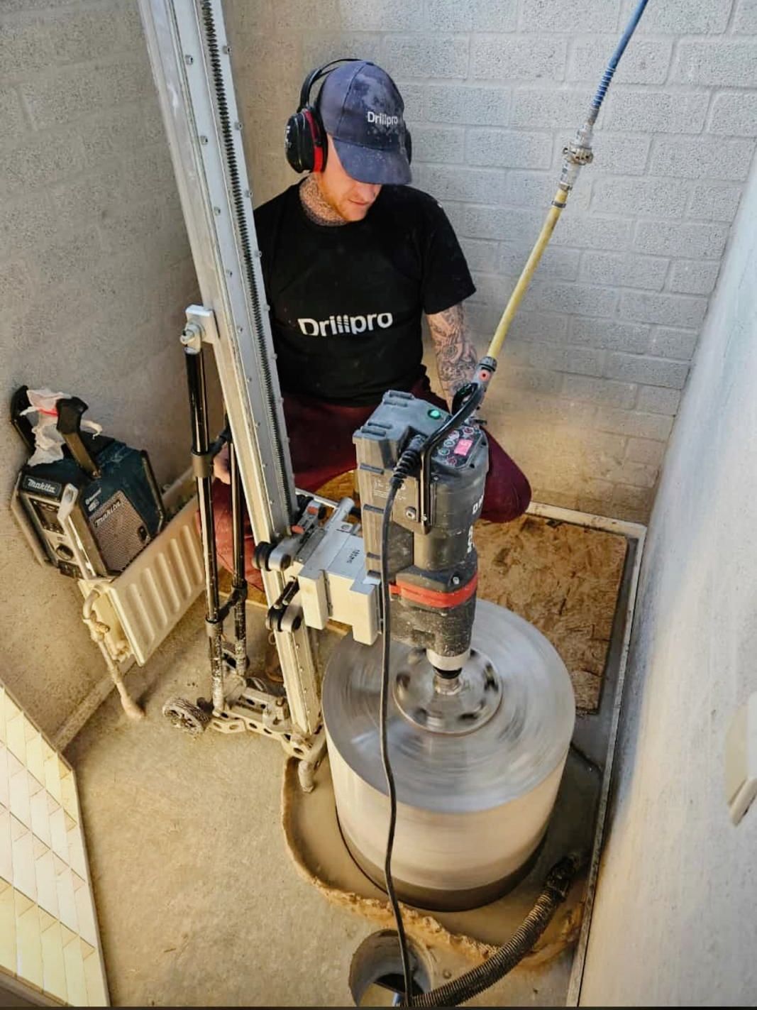 Boorwerk voor doorvoeren van een ventilatiesysteem