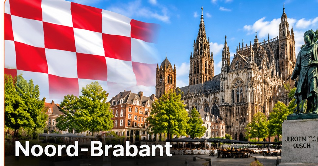 Noord-Brabant met Brabantse vlag