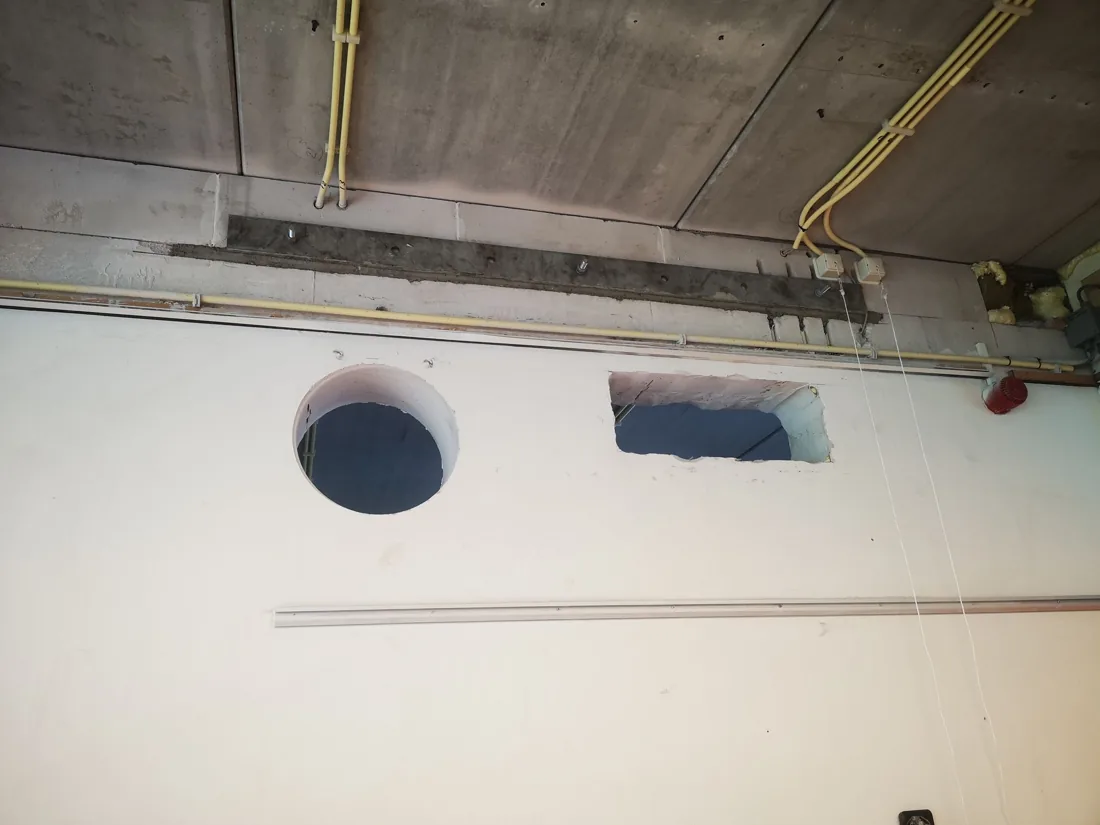 Sparingen tijdens de uitvoering van het schoolproject in Dordrecht.